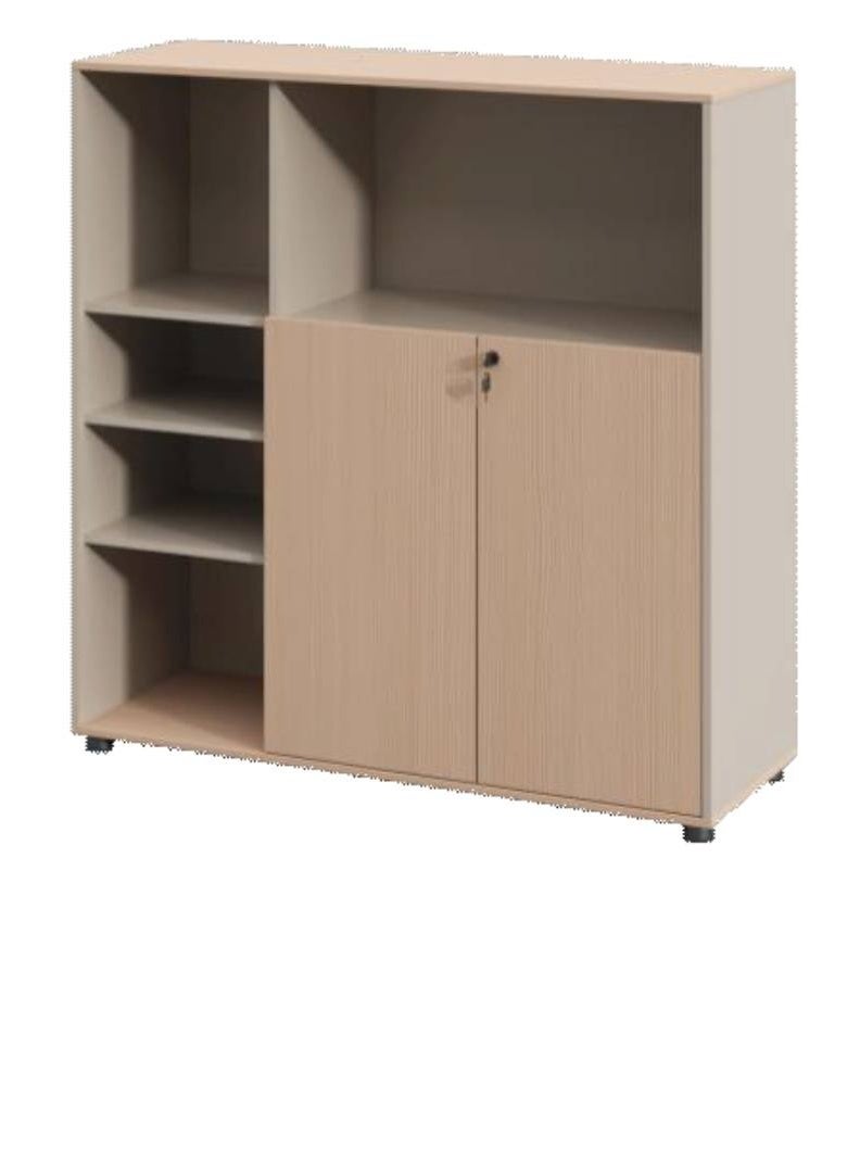 أدين خزانة ملفات مكتبية مع قفل، خزانة تخزين مستندات وأرشيف بمقاس 120×40×126 سم - Image 3